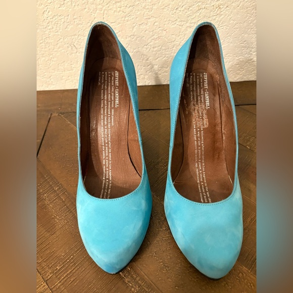 Jeffrey Campbell Turquoise and Multicolor Wedges - Picture 2 of 7